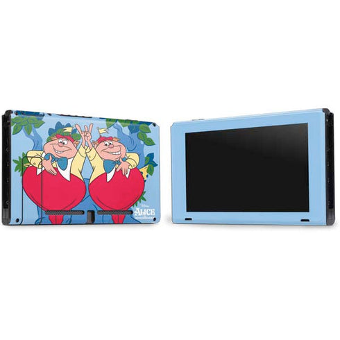 Disney Alice in Wonderland Tweedle Dee and Tweedle Dum Nintendo Switch Bundle Skin