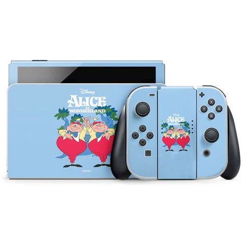 Disney Alice in Wonderland Tweedle Dee and Tweedle Dum Nintendo Switch OLED (2021) Skin