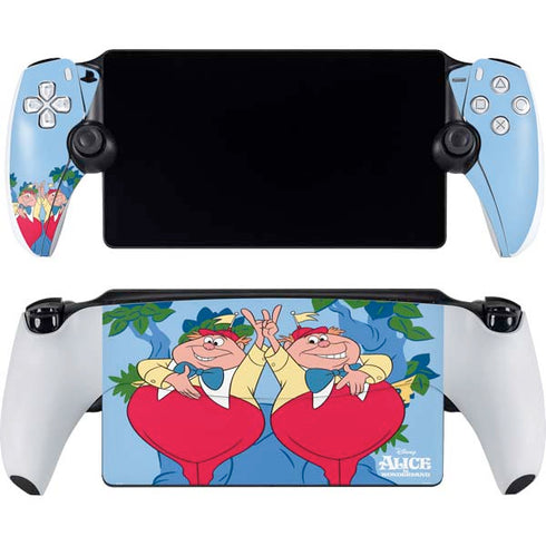 Disney Alice in Wonderland Tweedle Dee and Tweedle Dum PlayStation Portal Remote Player Skin