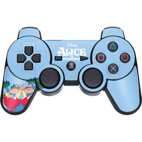 Disney Alice in Wonderland Tweedle Dee and Tweedle Dum PS3 Dual Shock wireless controller Skin