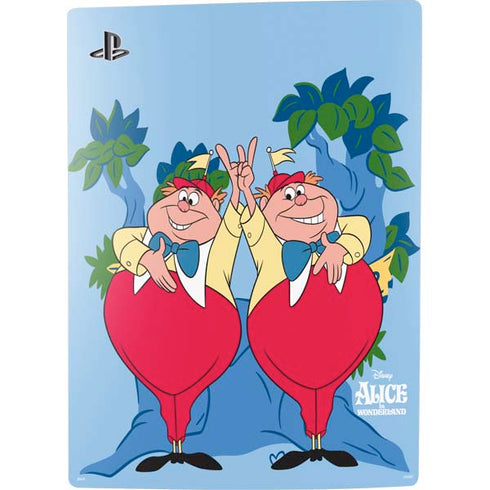 Disney Alice in Wonderland Tweedle Dee and Tweedle Dum PS5 Console Skin