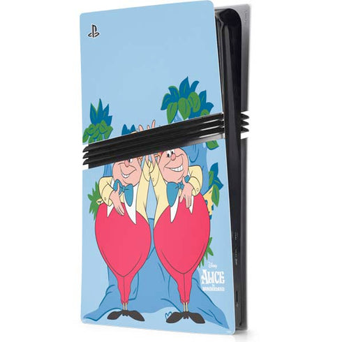 Disney Alice in Wonderland Tweedle Dee and Tweedle Dum PS5 Pro Console Skin