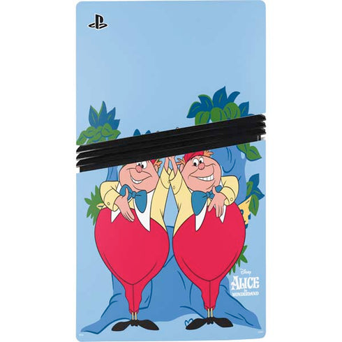 Disney Alice in Wonderland Tweedle Dee and Tweedle Dum PS5 Pro Disk Bundle Skin