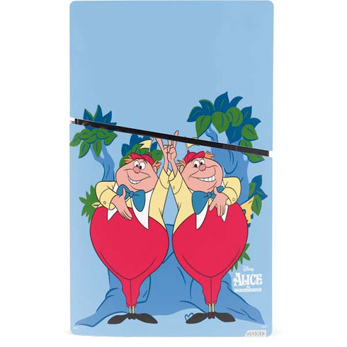 Disney Alice in Wonderland Tweedle Dee and Tweedle Dum PS5 Slim Digital Edition Console Skin