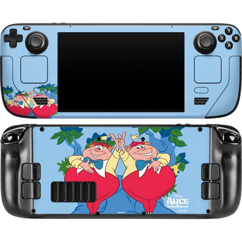 Disney Alice in Wonderland Tweedle Dee and Tweedle Dum Steam Deck Handheld Gaming Computer OLED Skin