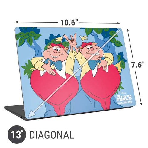 Disney Alice in Wonderland Tweedle Dee and Tweedle Dum Universal Laptop 13in (10.6 x 7.6in) Skin