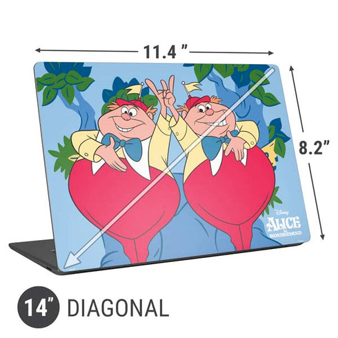 Disney Alice in Wonderland Tweedle Dee and Tweedle Dum Universal Laptop 14in (11.4 x 8.2in) Skin