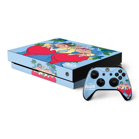 Disney Alice in Wonderland Tweedle Dee and Tweedle Dum Xbox One X Bundle Skin