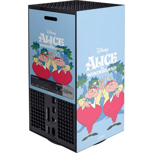 Disney Alice in Wonderland Tweedle Dee and Tweedle Dum Xbox Series X Console Skin