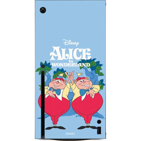 Disney Alice in Wonderland Tweedle Dee and Tweedle Dum Xbox Series X Console Skin