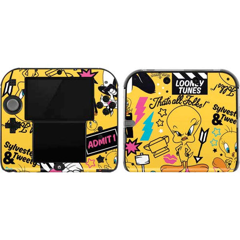 Looney Tunes Tweety and Sylvester Patches Nintendo 2DS Skin