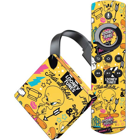 Looney Tunes Tweety and Sylvester Patches Amazon Fire TV Skin