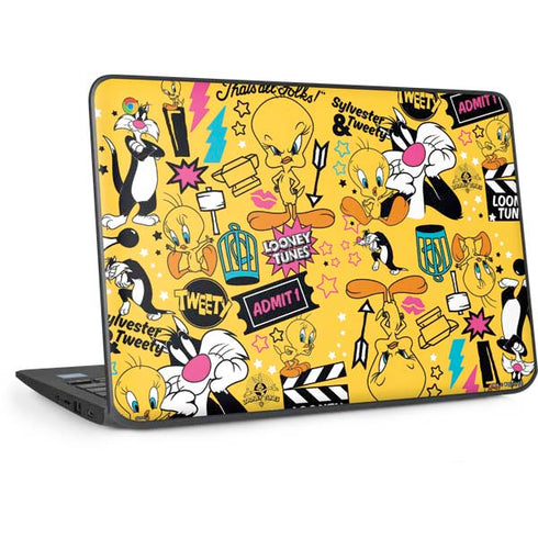 Looney Tunes Tweety and Sylvester Patches HP Chromebook Skin