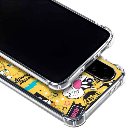 Looney Tunes Tweety and Sylvester Patches Galaxy A36 5G Clear Case