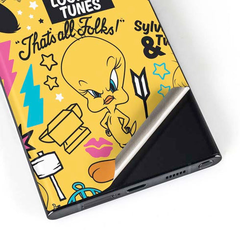 Looney Tunes Tweety and Sylvester Patches Galaxy Skins
