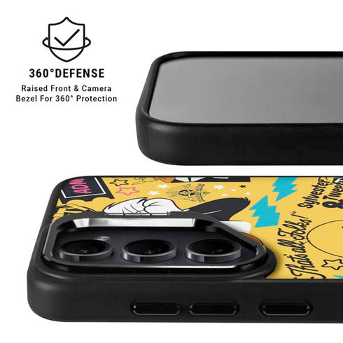 Looney Tunes Tweety and Sylvester Patches Galaxy S24 FE Kickstand Case