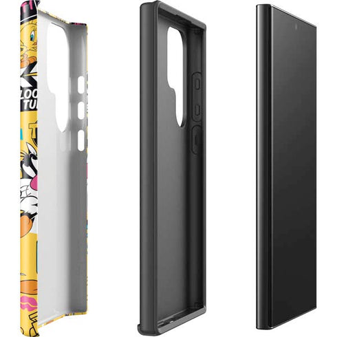 Looney Tunes Tweety and Sylvester Patches Galaxy S25 Ultra Impact Case