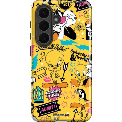 Looney Tunes Tweety and Sylvester Patches Galaxy S26 Impact Case