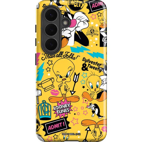 Looney Tunes Tweety and Sylvester Patches Galaxy S26 Plus Impact Case