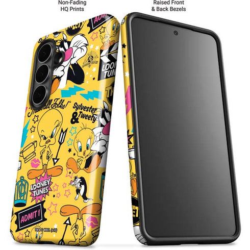 Looney Tunes Tweety and Sylvester Patches Galaxy S26 Plus Impact Case