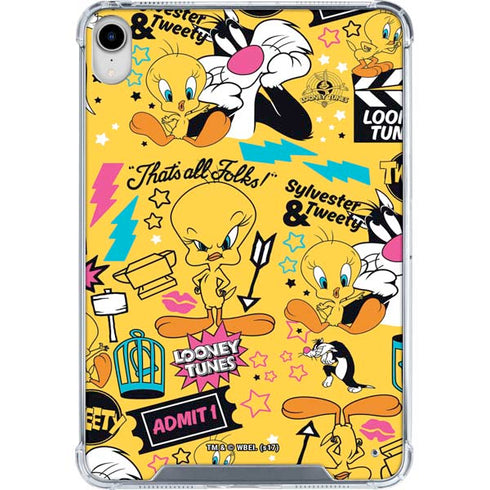 Looney Tunes Tweety and Sylvester Patches iPad 11th Gen (2025) Clear Case