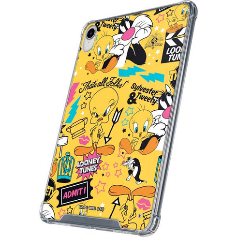 Looney Tunes Tweety and Sylvester Patches iPad 11th Gen (2025) Clear Case