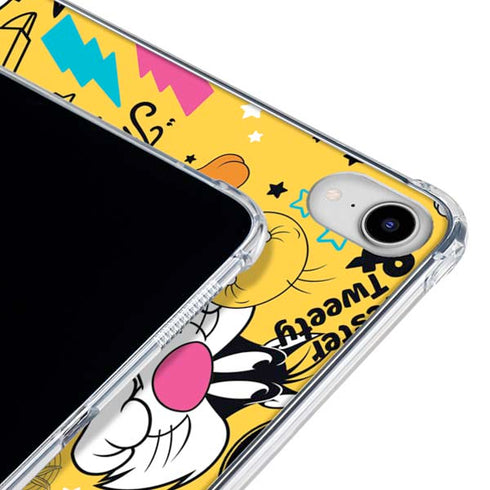 Looney Tunes Tweety and Sylvester Patches iPad 11th Gen (2025) Clear Case