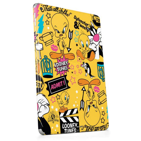 Looney Tunes Tweety and Sylvester Patches Apple iPad Skin