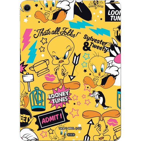 Looney Tunes Tweety and Sylvester Patches Apple iPad Air Skin