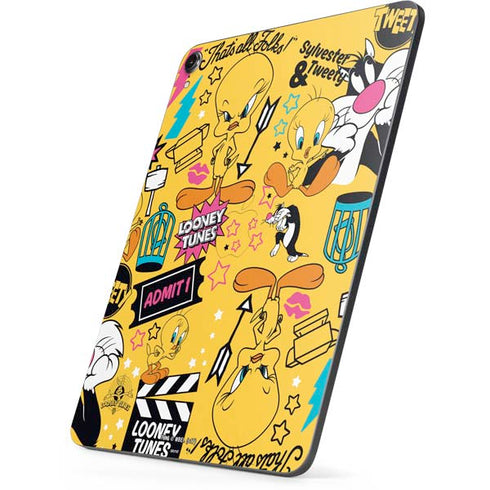 Looney Tunes Tweety and Sylvester Patches Apple iPad Pro Skin