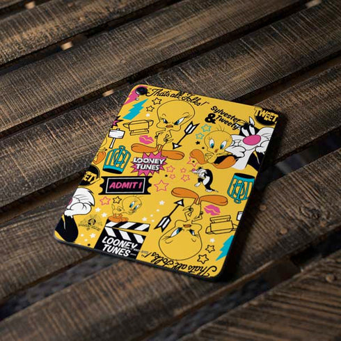 Looney Tunes Tweety and Sylvester Patches Apple iPad Pro Skin