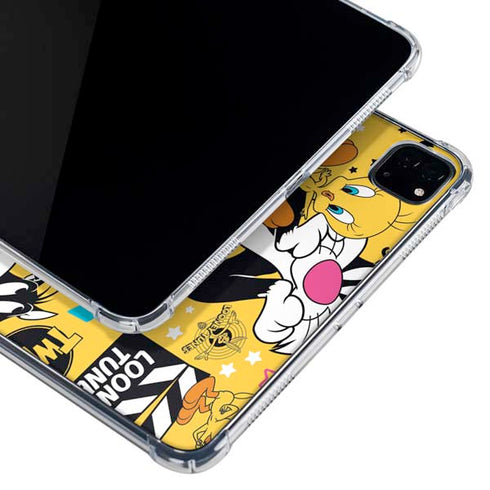 Looney Tunes Tweety and Sylvester Patches iPad Pro 11in (2024) Clear Case