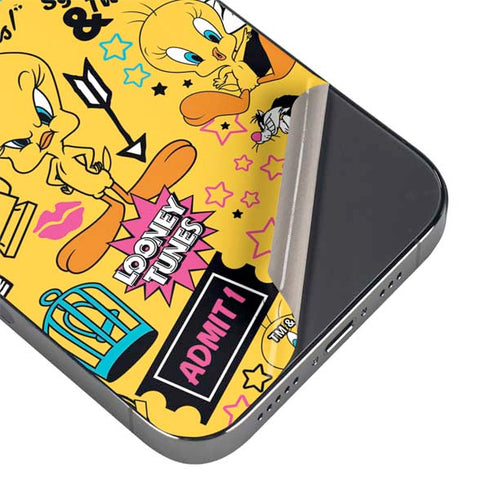 Looney Tunes Tweety and Sylvester Patches iPhone 16 Pro Max Skin