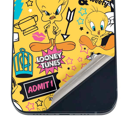 Looney Tunes Tweety and Sylvester Patches iPhone 16 Skin