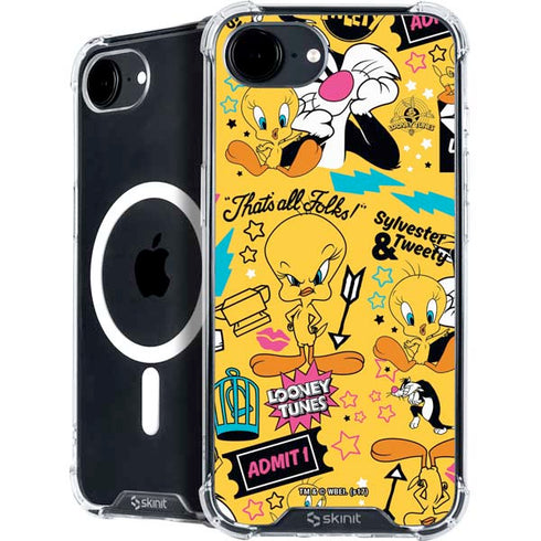 Looney Tunes Tweety and Sylvester Patches iPhone 16e MagSafe Case