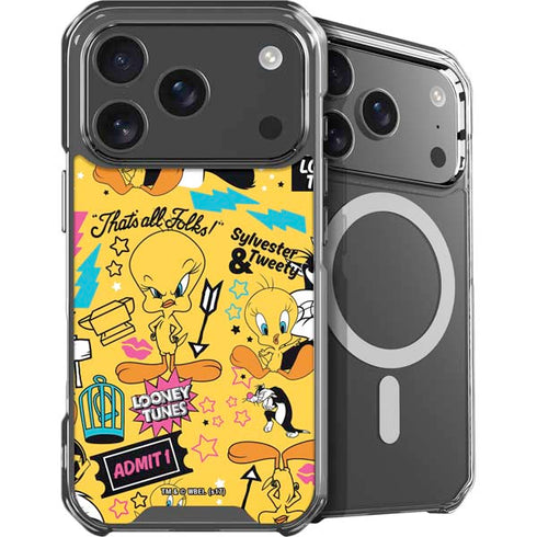 Looney Tunes Tweety and Sylvester Patches iPhone 18 Pro Max MagSafe Case
