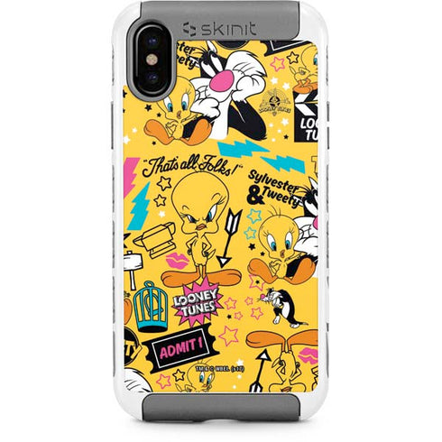 Looney Tunes Tweety and Sylvester Patches iPhone Cases