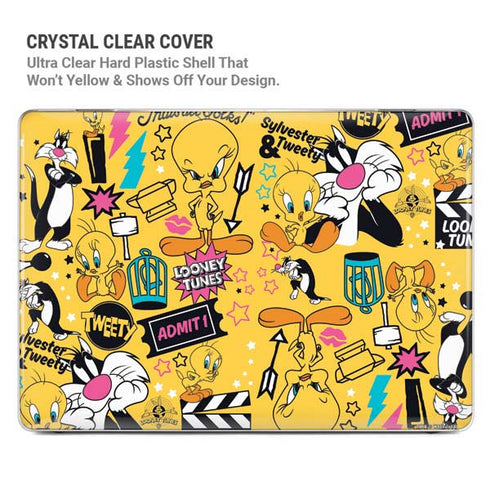 Looney Tunes Tweety and Sylvester Patches MacBook Pro 14in (2021-24) Case plus Skin