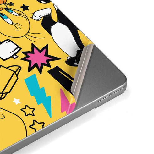 Looney Tunes Tweety and Sylvester Patches Apple MacBook Pro 14-inch Skin