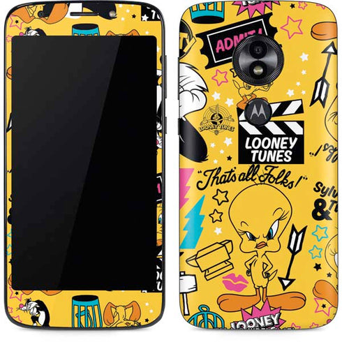 Looney Tunes Tweety and Sylvester Patches Moto E5 Play Skin