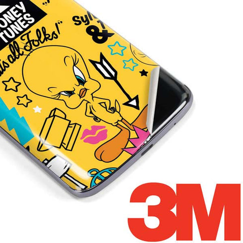 Looney Tunes Tweety and Sylvester Patches Moto E5 Plus Skin