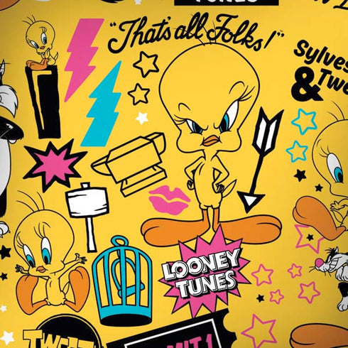 Looney Tunes Tweety and Sylvester Patches Moto G6 Skin