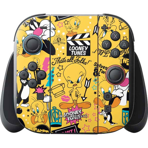 Looney Tunes Tweety and Sylvester Patches Nintendo Switch 2 (2025) with Joy-Con Skin