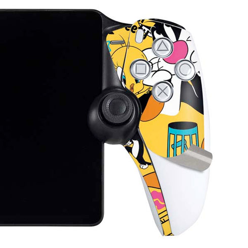 Looney Tunes Tweety and Sylvester Patches PlayStation Portal Remote Player Skin
