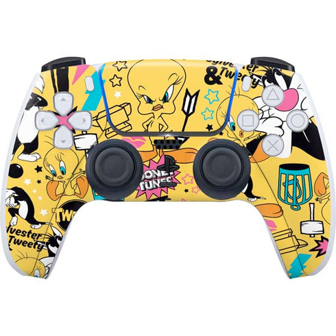 Looney Tunes Tweety and Sylvester Patches PlayStation PS5 Skins
