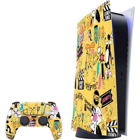Looney Tunes Tweety and Sylvester Patches PlayStation PS5 Skins