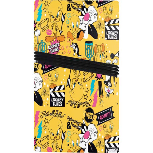 Looney Tunes Tweety and Sylvester Patches PS5 Pro Console Skin