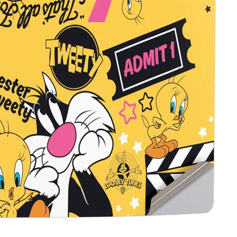 Looney Tunes Tweety and Sylvester Patches PS5 Slim Digital Edition Console Skin