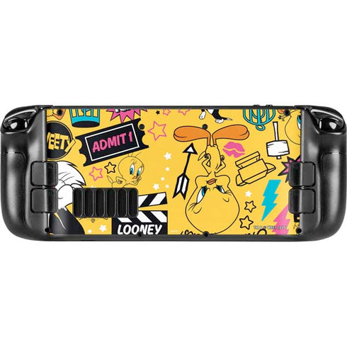 Looney Tunes Tweety and Sylvester Patches Steam Deck Handheld Gaming Computer OLED Skin