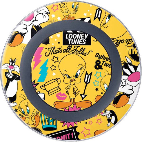 Looney Tunes Tweety and Sylvester Patches Wireless Charger Skin
